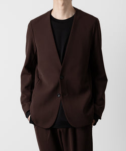 ATTACHMENT アタッチメントのPE STRETCH DOUBLE CLOTH COLLARLESS JACKET - BROWN 公式通販サイトsession福岡セレクトショップ