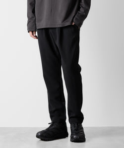 ATTACHMENT アタッチメントのPE STRETCH DOUBLE CLOTH REGULAR FIT EASY TROUSERS - BLACK 公式通販サイトsession福岡セレクトショップ