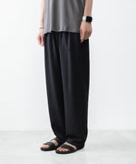画像をギャラリービューアに読み込む, ATTACHMENT アタッチメントの2/90 WO TWIST TWILL EASY TROUSERS - BLACKの公式通販サイトsession福岡セレクトショップ
