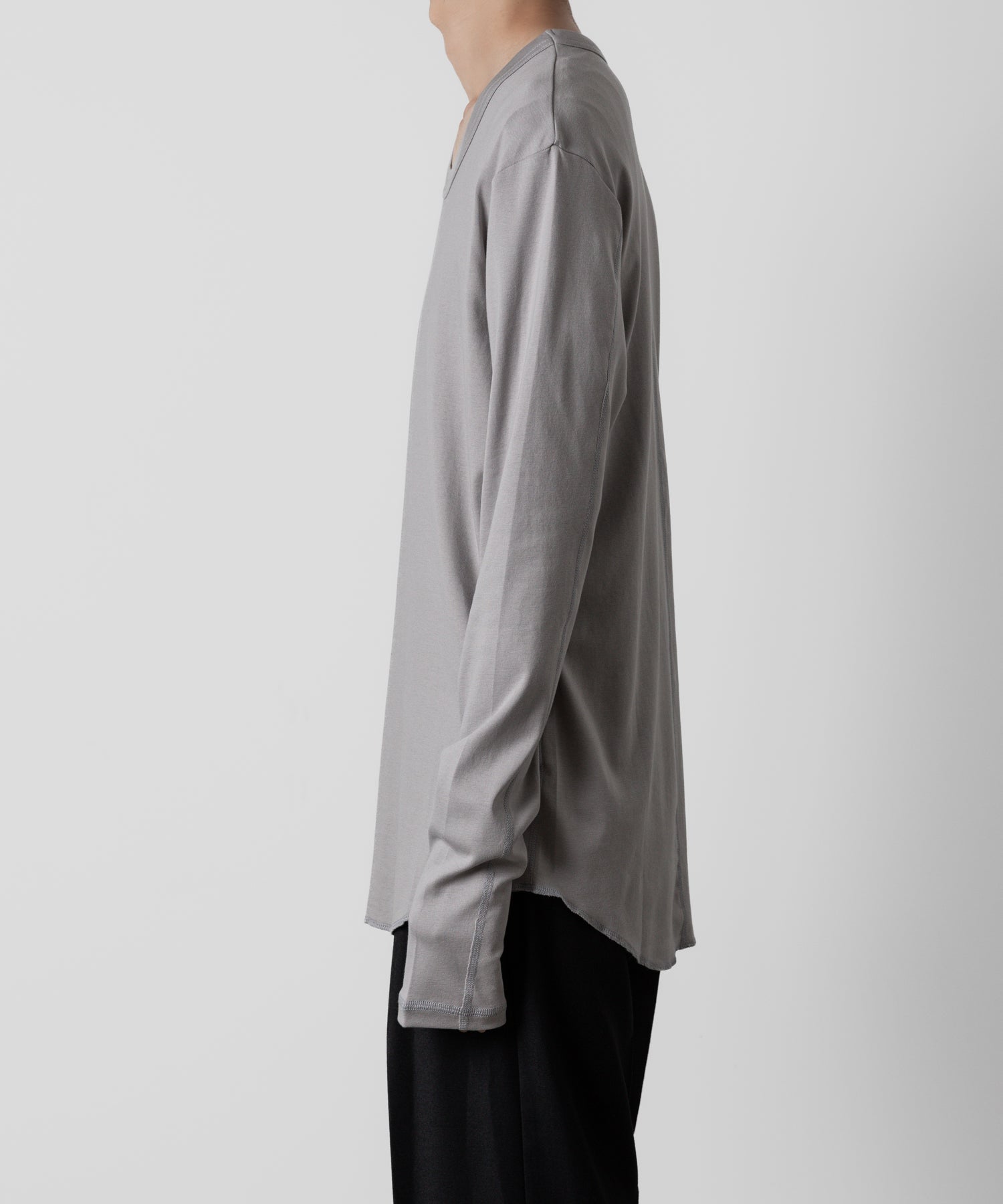 ATTACHMENT アタッチメントのSVIN CO RIB O-NECK L/S TEE - GRAY 公式通販サイトsession福岡セレクトショップ