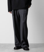 画像をギャラリービューアに読み込む, ATTACHMENT アタッチメントのWASHABLE WO/PE STRETCH SAXONY BELTED WIDE TROUSERS - D.GRAY 公式通販サイトsession福岡セレクトショップ
