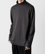 画像をギャラリービューアに読み込む, ATTACHMENT アタッチメントのCOTTON DOUBLE FACE SLIM FIT HIGHNECK L/S TEE - D.GRAY 公式通販サイトsession福岡セレクトショップ
