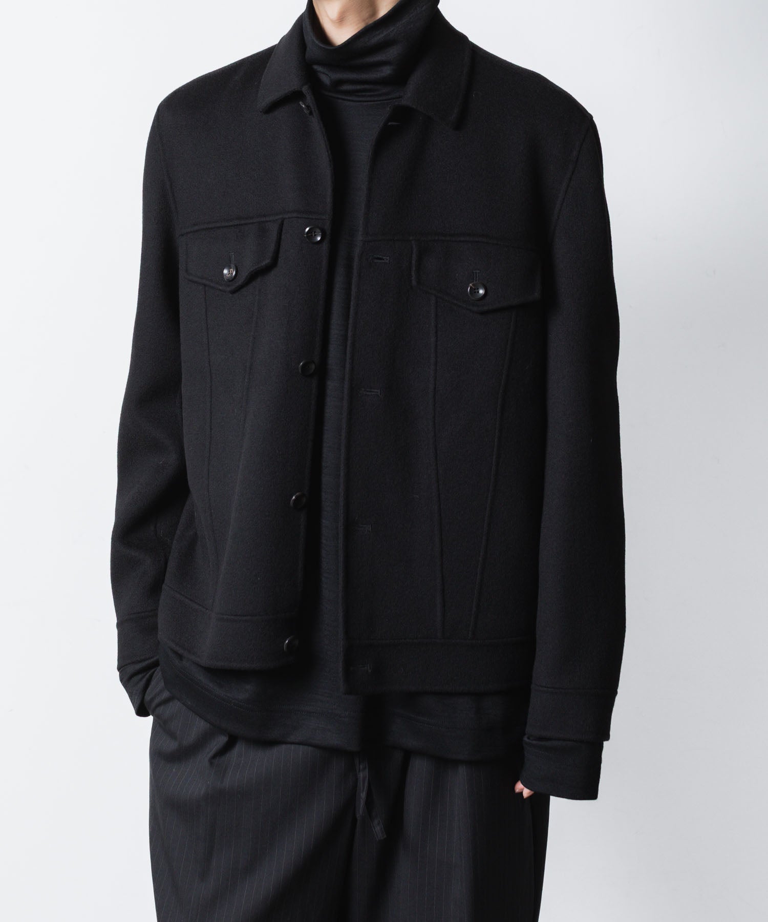 ATTACHMENT アタッチメントのWO/CA DOUBLE FACE BEAVER TRACKER JACKET - BLACKの公式通販サイトsession福岡セレクトショップ