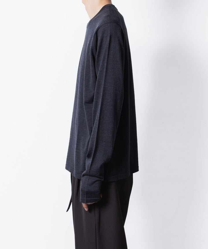 ATTACHMENT アタッチメントの× JOHN SMEDLEY MERINO EXTRAFINE WELTED CREW NECK L/S - D.NAVYの公式通販サイトsession福岡セレクトショップ