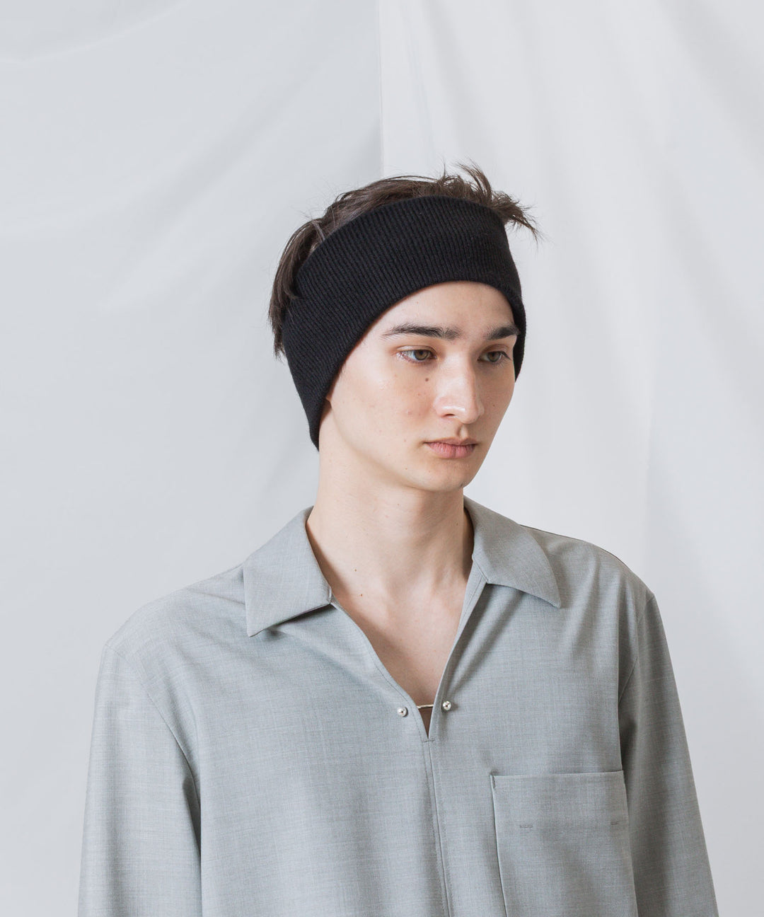 ATTACHMENT アタッチメントのCASHMERE　KNIT HAIR BAND - BLACKの公式通販サイトsession福岡セレクトショップ