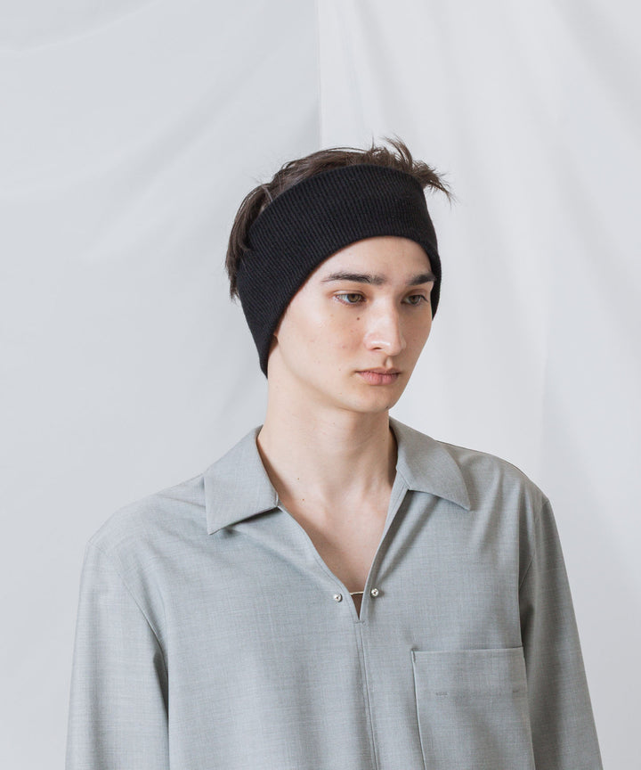 ATTACHMENT アタッチメントのCASHMERE　KNIT HAIR BAND - BLACKの公式通販サイトsession福岡セレクトショップ