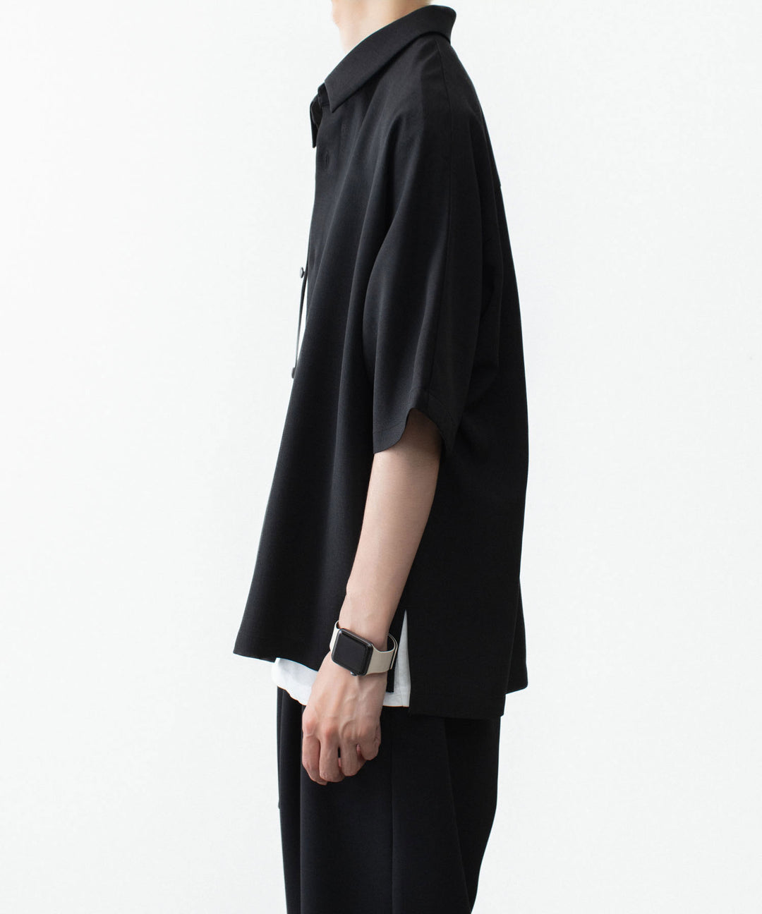 ATTACHMENT / EXCLUSIVE ITEMアタッチメントのPE LIGHT TROPICAL DOLMAN SLEEVE REGULAR COLLAR SHIRT S/S - BLACKの公式通販サイトsession福岡セレクトショップ