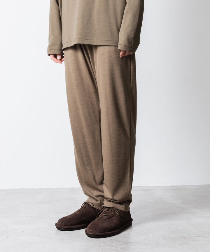ATTACHMENT アタッチメントの1/60 WOOL SMOOTH SLIM FIT LOUNGE TROUSERS - CAMELの公式通販サイトsession福岡セレクトショップ
