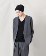 画像をギャラリービューアに読み込む, ATTACHMENT アタッチメントのT/W/SI STRETCH GABARDINE COLLARLESS JKT - S.GRAYの公式通販サイトsession福岡セレクトショップ
