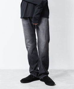 ATTACHMENT /アタッチメント】13OZ DENIM STRAIGHT JEANS - BLACK