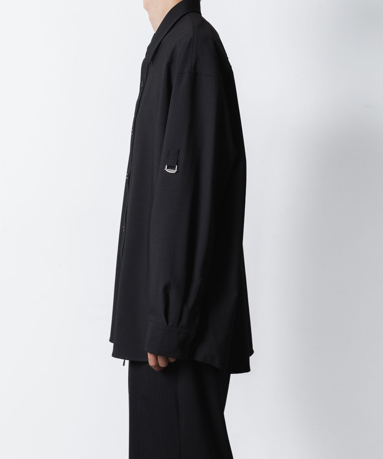 ATTACHMENT アタッチメントのPE/RY STRETCH TROPICAL STRAP SLEEVE L/S SHIRT - BLACKの公式通販サイトsession福岡セレクトショップ