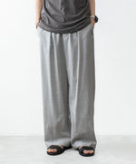 画像をギャラリービューアに読み込む, ATTACHMENT アタッチメントのWO/TA STRETCH TRO 1TUCK WIDE TROUSERS - X.GRAYの公式通販サイトsession福岡セレクトショップ
