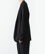 画像をギャラリービューアに読み込む, ATTACHMENT アタッチメントのCOTTON DOUBLE FACE COLLARLESS CARDIGAN - BLACKの公式通販サイトsession福岡セレクトショップ

