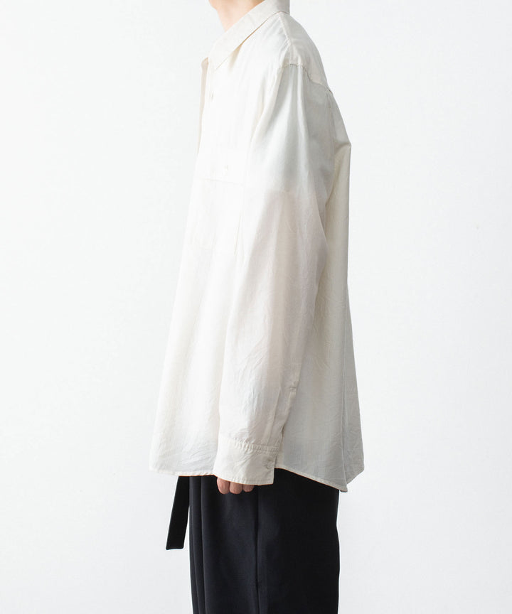 ATTACHMENT アタッチメントのCO/TEN JACQUARD LAWN PATCH POCKET L/S SHIRT - S.OFF WHITEの公式通販サイトsession福岡セレクトショップ