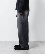 画像をギャラリービューアに読み込む, ATTACHMENT / EXCLUSIVE ITEMアタッチメントの11oz DENIM 1TUCK BELTED PANTS  - BLACKの公式通販サイトsession福岡セレクトショップ
