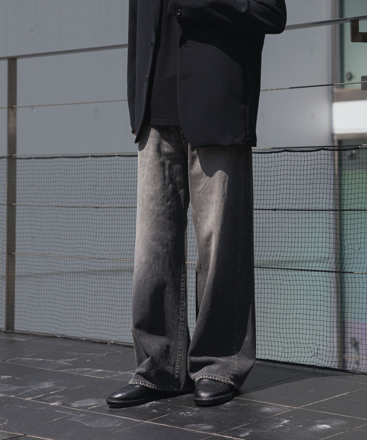ATTACHMENT アタッチメントの11OZ DENIM WIDE JEANS - BLACKの公式通販サイトsession福岡セレクトショップ