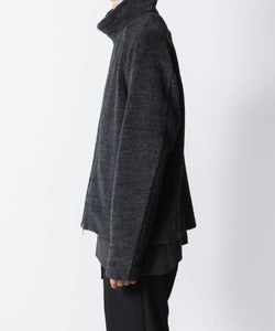 ATTACHMENT /アタッチメント】WO/ALPACA BOA ZIP UP BLOUSON - D.GRAY