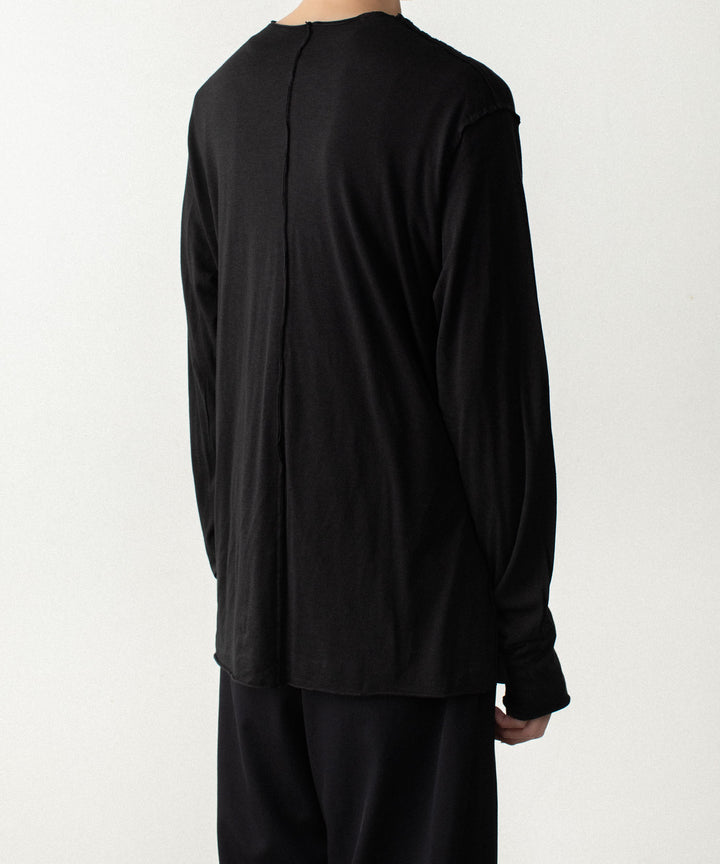 ATTACHMENT アタッチメントのCO/CU JERSEY SLIM FIT LAYERED L/S TEE - BLACKの公式通販サイトsession福岡セレクトショップ