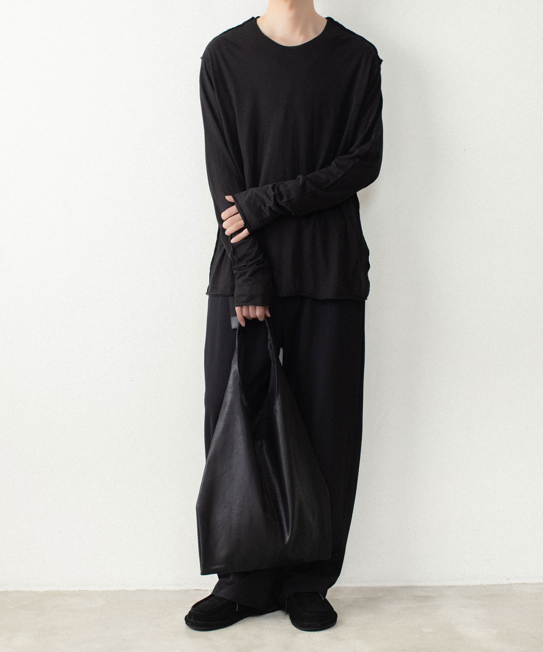 ATTACHMENT アタッチメントのCO/CU JERSEY SLIM FIT LAYERED L/S TEE - BLACKの公式通販サイトsession福岡セレクトショップ