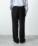 画像をギャラリービューアに読み込む, ATTACHMENT アタッチメントのPE STRETCH DOUBLE CLOTH BELTED STRAIGHT TROUSERS - BLACKの公式通販サイトsession福岡セレクトショップ

