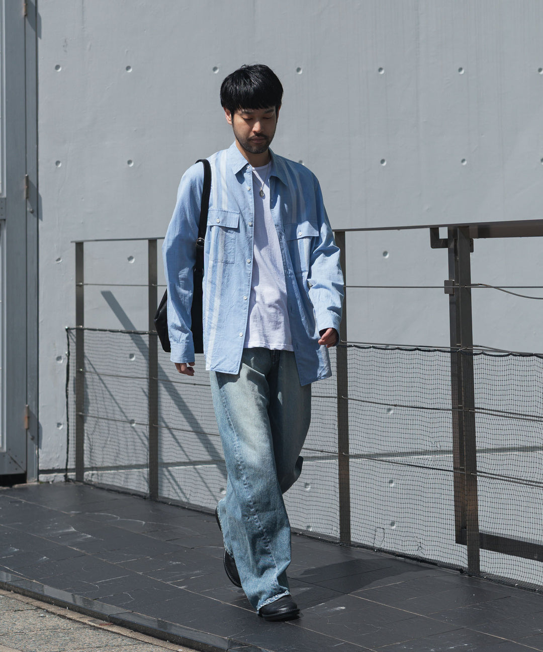 ATTACHMENT アタッチメントのCO/TEN JACQUARD LAWN PATCH POCKET L/S SHIRT - S.BLUEの公式通販サイトsession福岡セレクトショップ