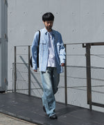 画像をギャラリービューアに読み込む, ATTACHMENT アタッチメントのCO/TEN JACQUARD LAWN PATCH POCKET L/S SHIRT - S.BLUEの公式通販サイトsession福岡セレクトショップ
