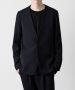 画像をギャラリービューアに読み込む, ATTACHMENT アタッチメントのPE STRETCH DOUBLE CLOTH COLLARLESS JACKET - NAVY 公式通販サイトsession福岡セレクトショップ
