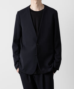 ATTACHMENT アタッチメントのPE STRETCH DOUBLE CLOTH COLLARLESS JACKET - NAVY 公式通販サイトsession福岡セレクトショップ