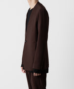 画像をギャラリービューアに読み込む, ATTACHMENT アタッチメントのPE STRETCH DOUBLE CLOTH COLLARLESS JACKET - BROWN 公式通販サイトsession福岡セレクトショップ
