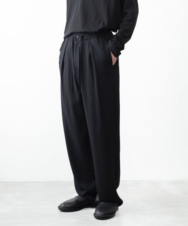 ATTACHMENT アタッチメントの2/90 WO TWIST TWILL EASY TROUSERS - BLACKの公式通販サイトsession福岡セレクトショップ