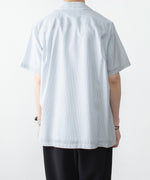 画像をギャラリービューアに読み込む, ATTACHMENT アタッチメントのWO/PE STRIPE OPEN COLLAR S/S SHIRT - S.BLUEの公式通販サイトsession福岡セレクトショップ
