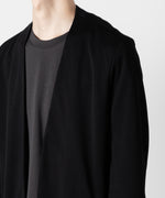 画像をギャラリービューアに読み込む, ATTACHMENT アタッチメントのCOTTON DOUBLE FACE COLLARLESS CARDIGAN - BLACK 公式通販サイトsession福岡セレクトショップ
