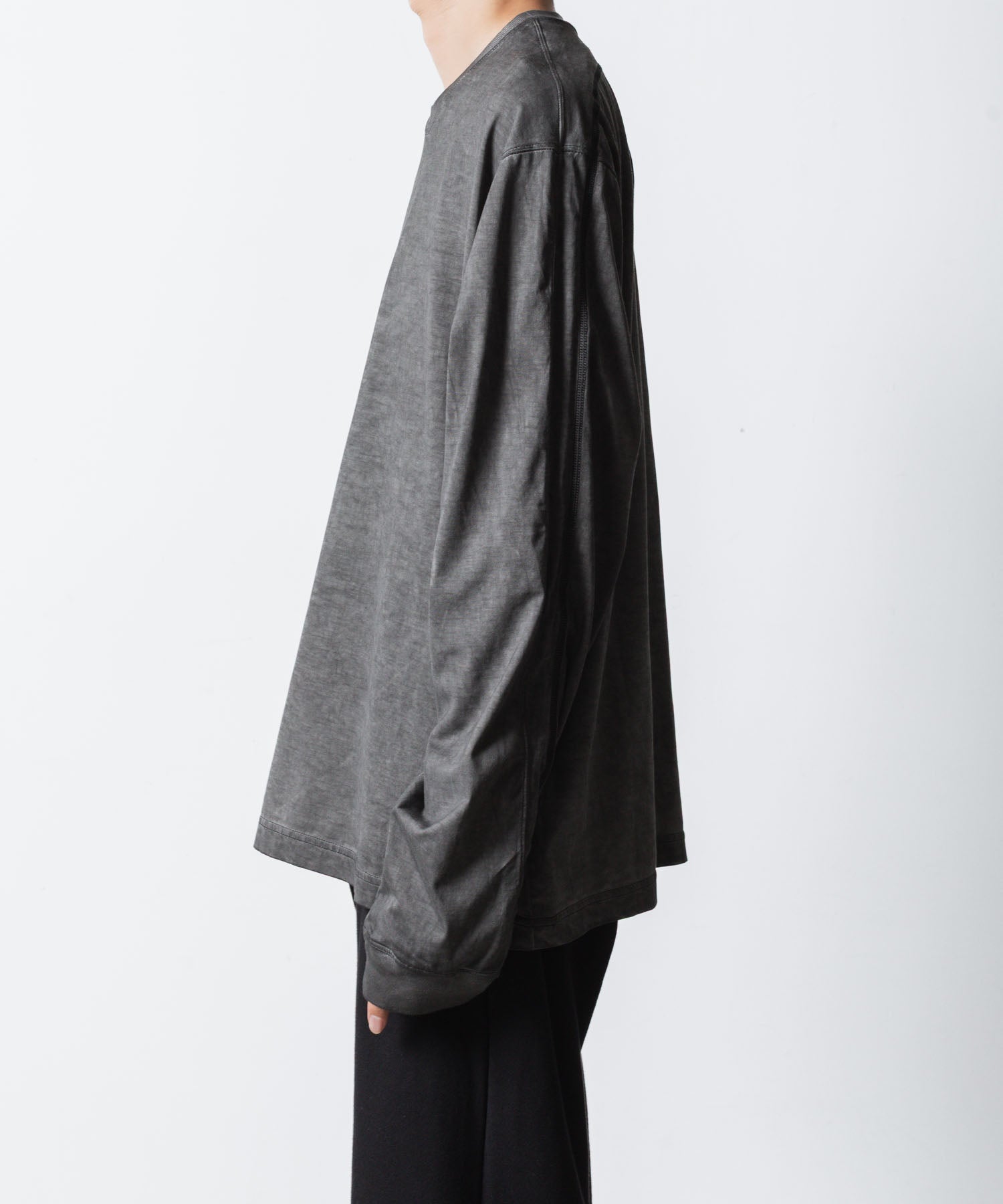 VEIN ヴェインの100/3 SUEDE JERSEY COLD DYED VESSEL L/S TEE - GRAYの公式通販サイトsession福岡セレクトショップ
