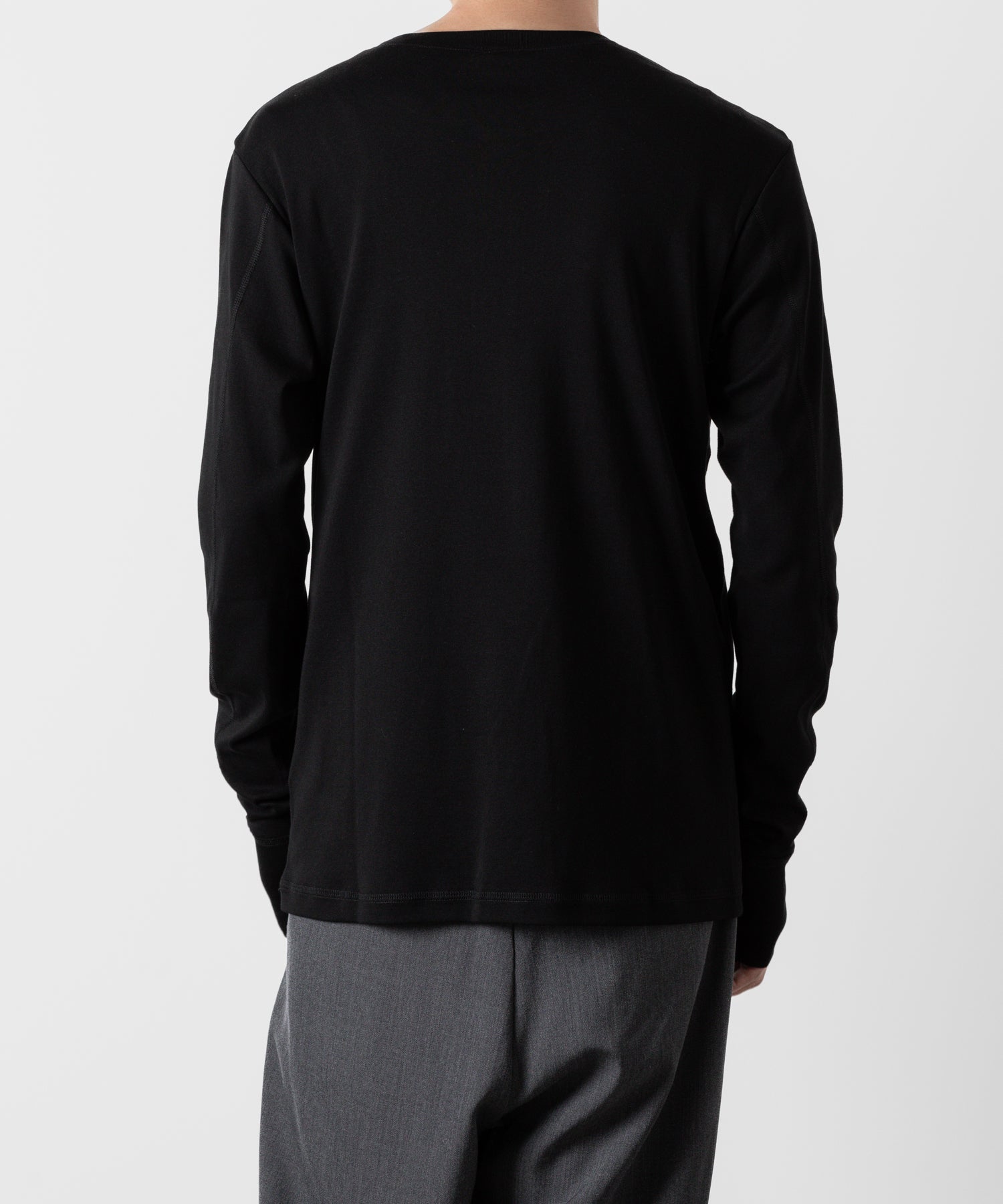 ATTACHMENT アタッチメントのSVIN CO RIB HENLEY NECK L/S TEE - BLACK 公式通販サイトsession福岡セレクトショップ