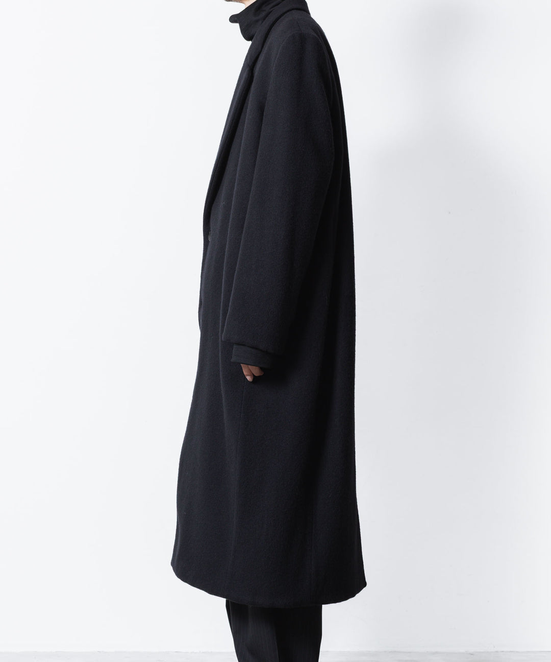 ATTACHMENT アタッチメントのWOOL SHAGGY PADDING CHESTER COAT - BLACKの公式通販サイトsession福岡セレクトショップ