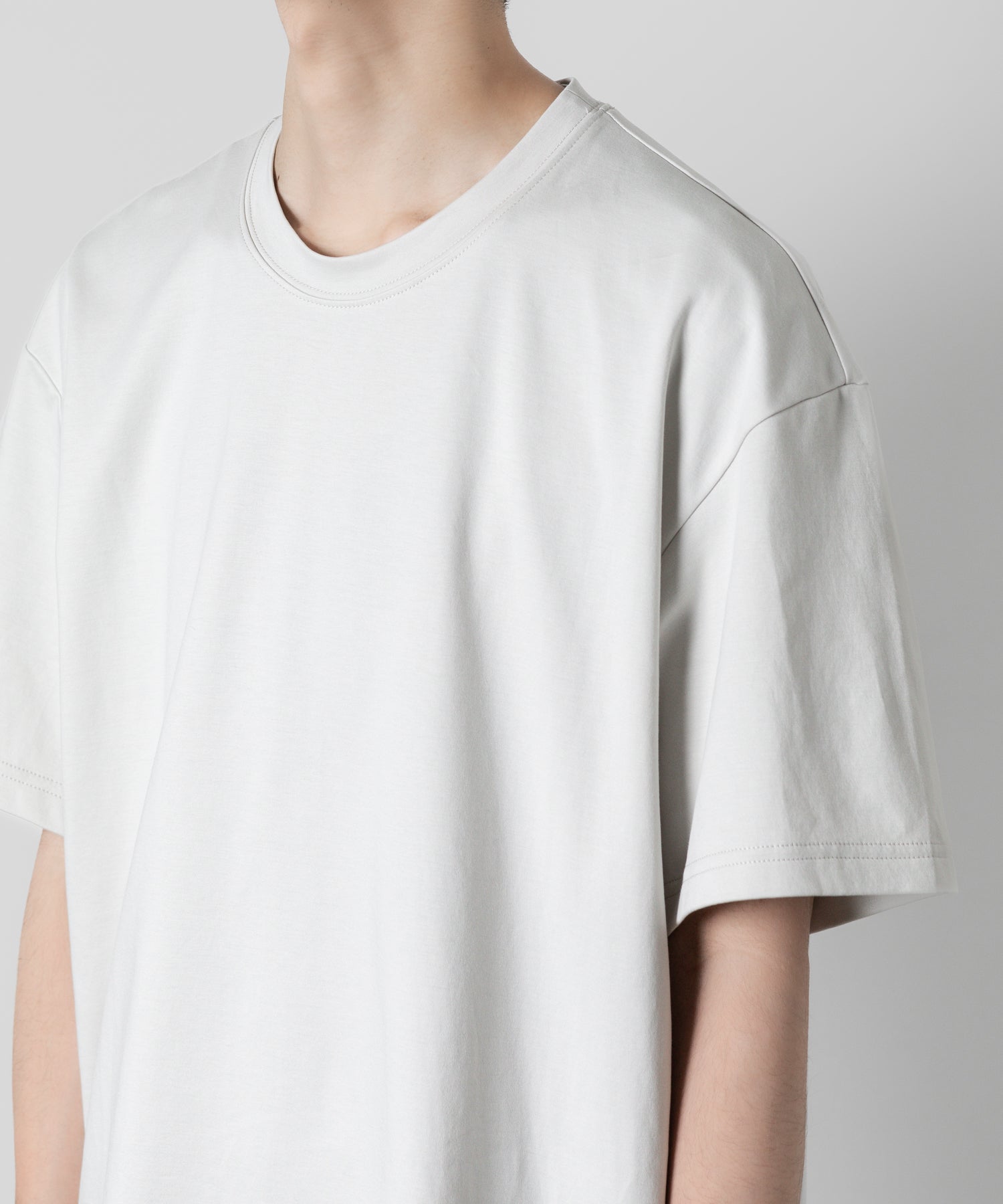 【ATTACHMENT】ATTACHMENT アタッチメントのCOTTON DOUBLE FACE OVERSIZED S/S TEE - L.GRAY 公式通販サイトsession福岡セレクトショップ