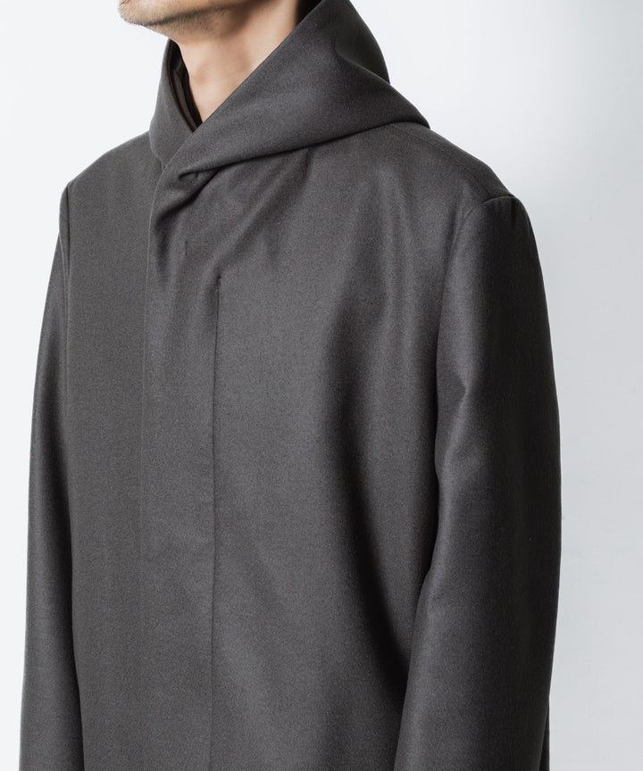ATTACHMENT / EXCLUSIVE ITEMアタッチメントの2/90 SUPER120S MALTON ZIPUP HOODED COAT - D.GRAYの公式通販サイトsession福岡セレクトショップ