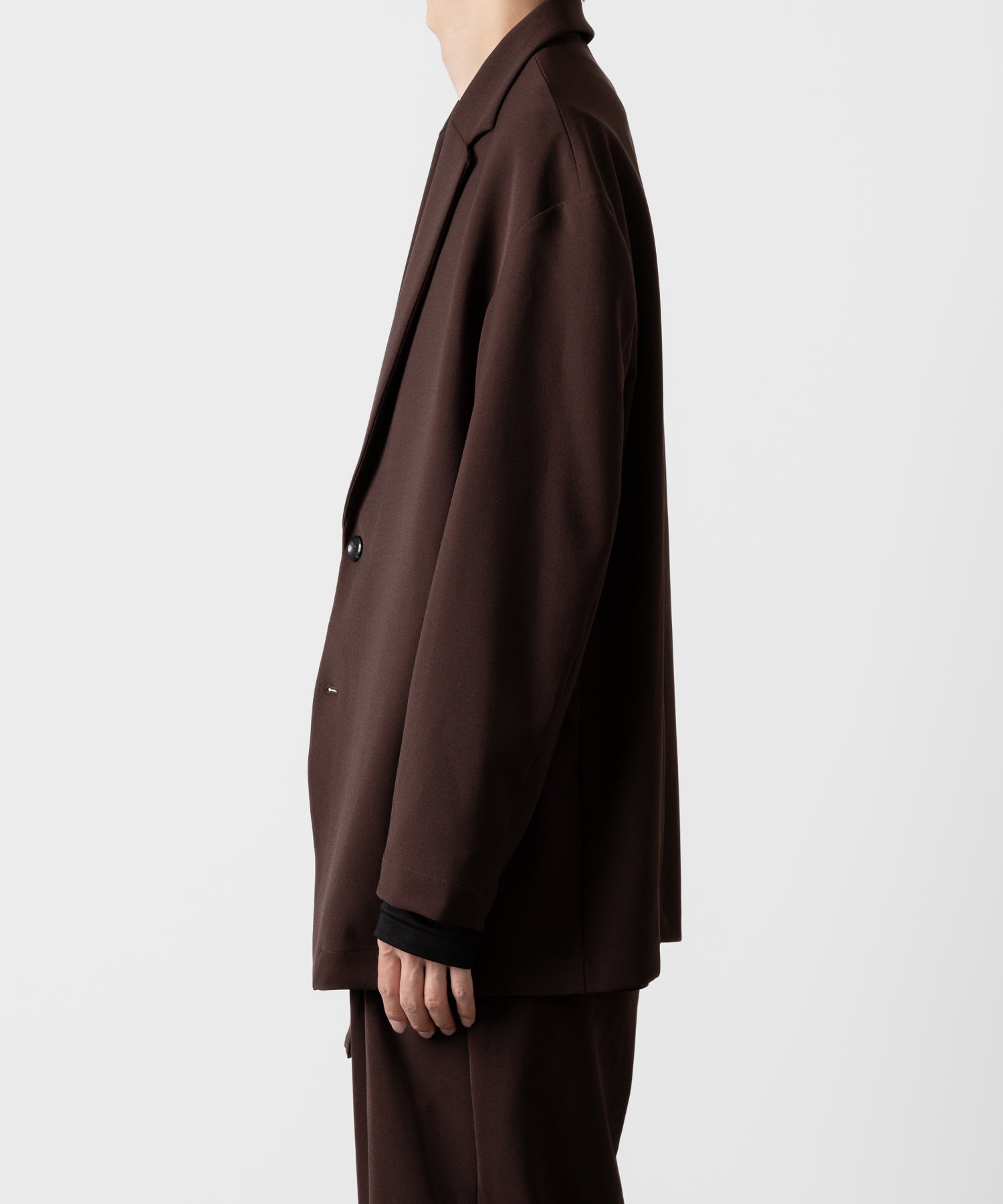 ATTACHMENT アタッチメントのPE STRETCH DOUBLE CLOTH OVERSIZED 2B JACKET - BROWN 公式通販サイトsession福岡セレクトショップ