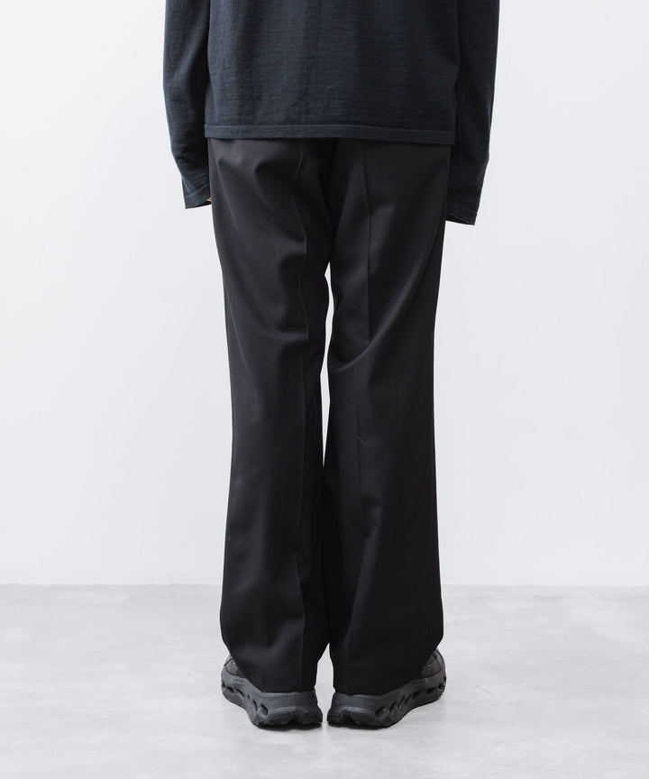 ATTACHMENT / EXCLUSIVE ITEMアタッチメントのWO/PE STRECH GABARDINE BELTED TROUSERS - BLACKの公式通販サイトsession福岡セレクトショップ