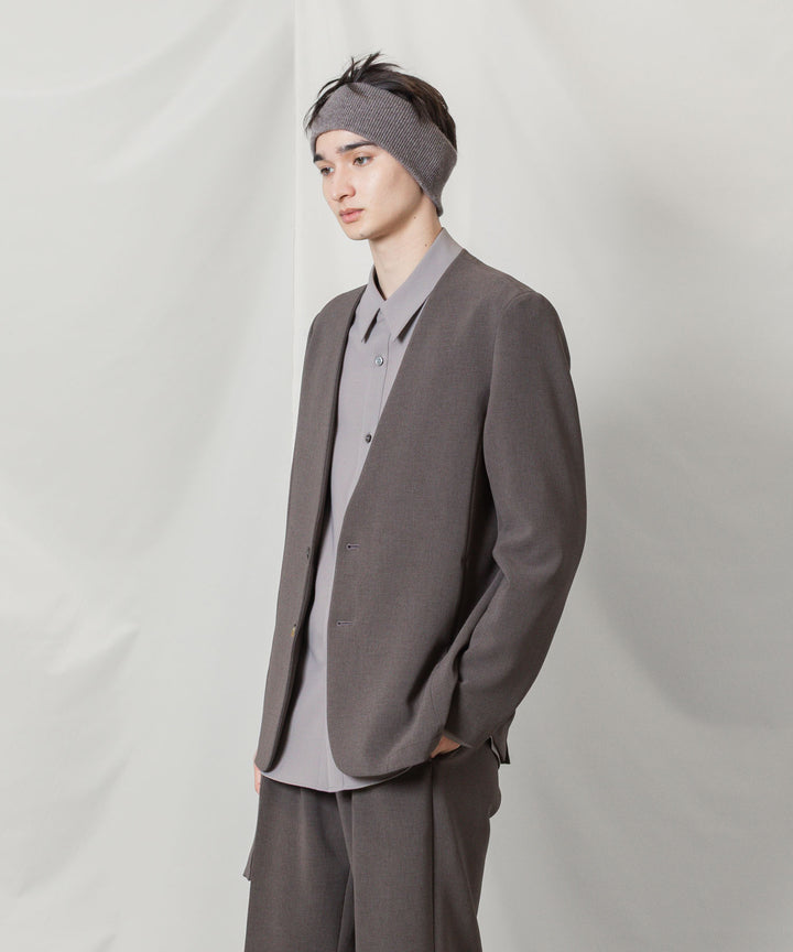 ATTACHMENT アタッチメントのPE STRETCH DOUBLE CLOTH COLLARLESS JKT - D.KH GRAYの公式通販サイトsession福岡セレクトショップ