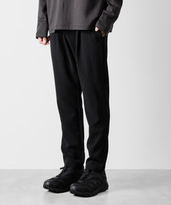 ATTACHMENT アタッチメントのPE STRETCH DOUBLE CLOTH REGULAR FIT EASY TROUSERS - BLACK 公式通販サイトsession福岡セレクトショップ