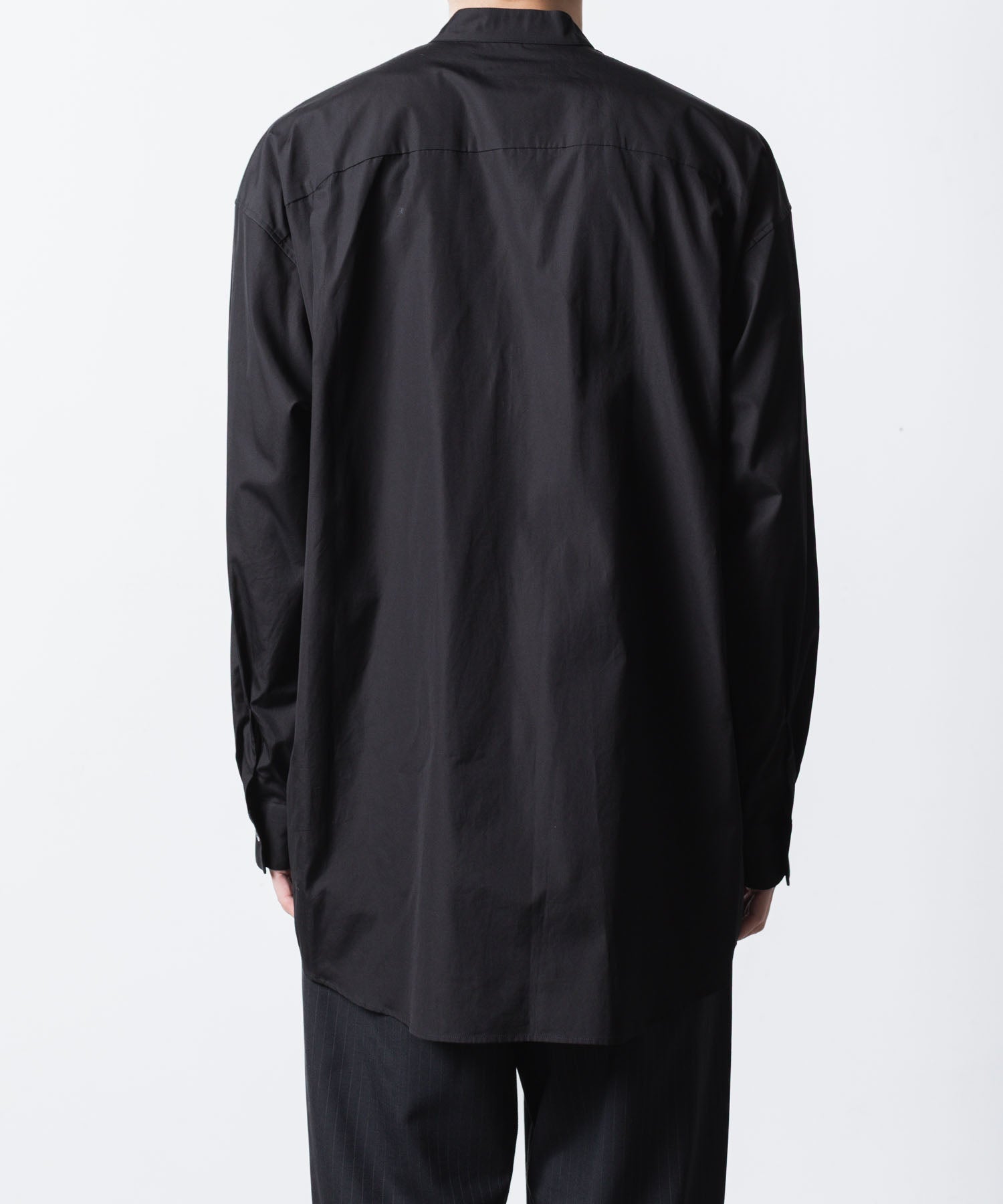 ATTACHMENT アタッチメントの140/2 GIZA BROAD BANDCOLLAR L/S SHIRT - BLACKの公式通販サイトsession福岡セレクトショップ
