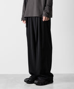 画像をギャラリービューアに読み込む, ATTACHMENT アタッチメントのSORIBIA TWILL BELTED WIDE TROUSERS-BLACKの公式通販サイトsession福岡セレクトショップ
