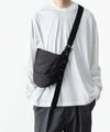 【 VEIN 】REVERSE SATIN SHOULDER BAG - BLACK