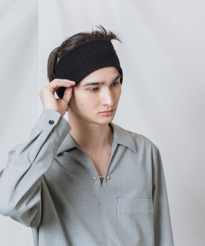 ATTACHMENT アタッチメントのCASHMERE　KNIT HAIR BAND - BLACKの公式通販サイトsession福岡セレクトショップ