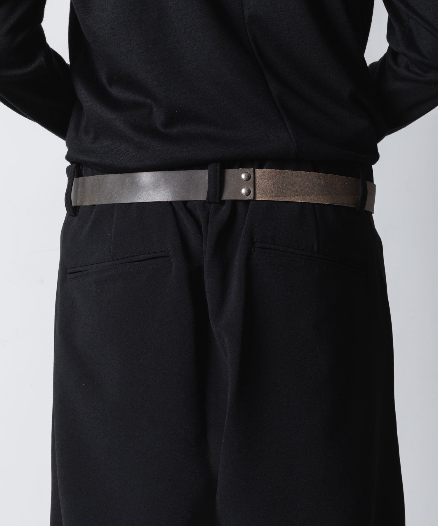 VEIN ヴェインのGUIDI LEATHER DOUBLE RING  BELT - GRAYの公式通販サイトsession福岡セレクトショップ