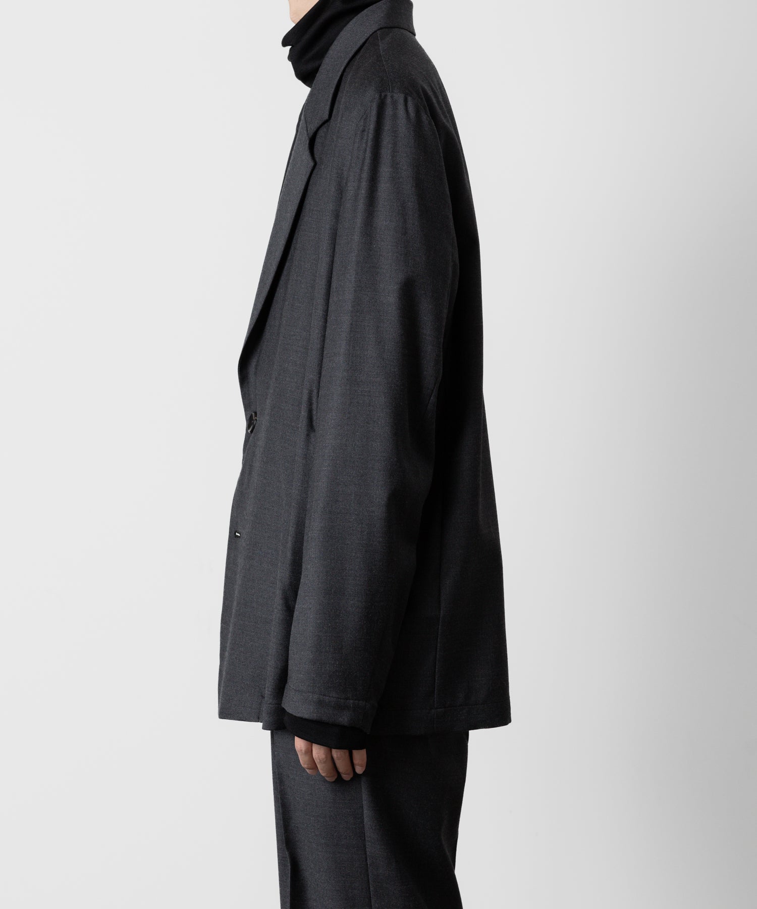 ATTACHMENT アタッチメントのWASHABLE WO/PE STRETCH SAXONY OVERSIZED LIGHT JACKET - D.GRAY 公式通販サイトsession福岡セレクトショップ