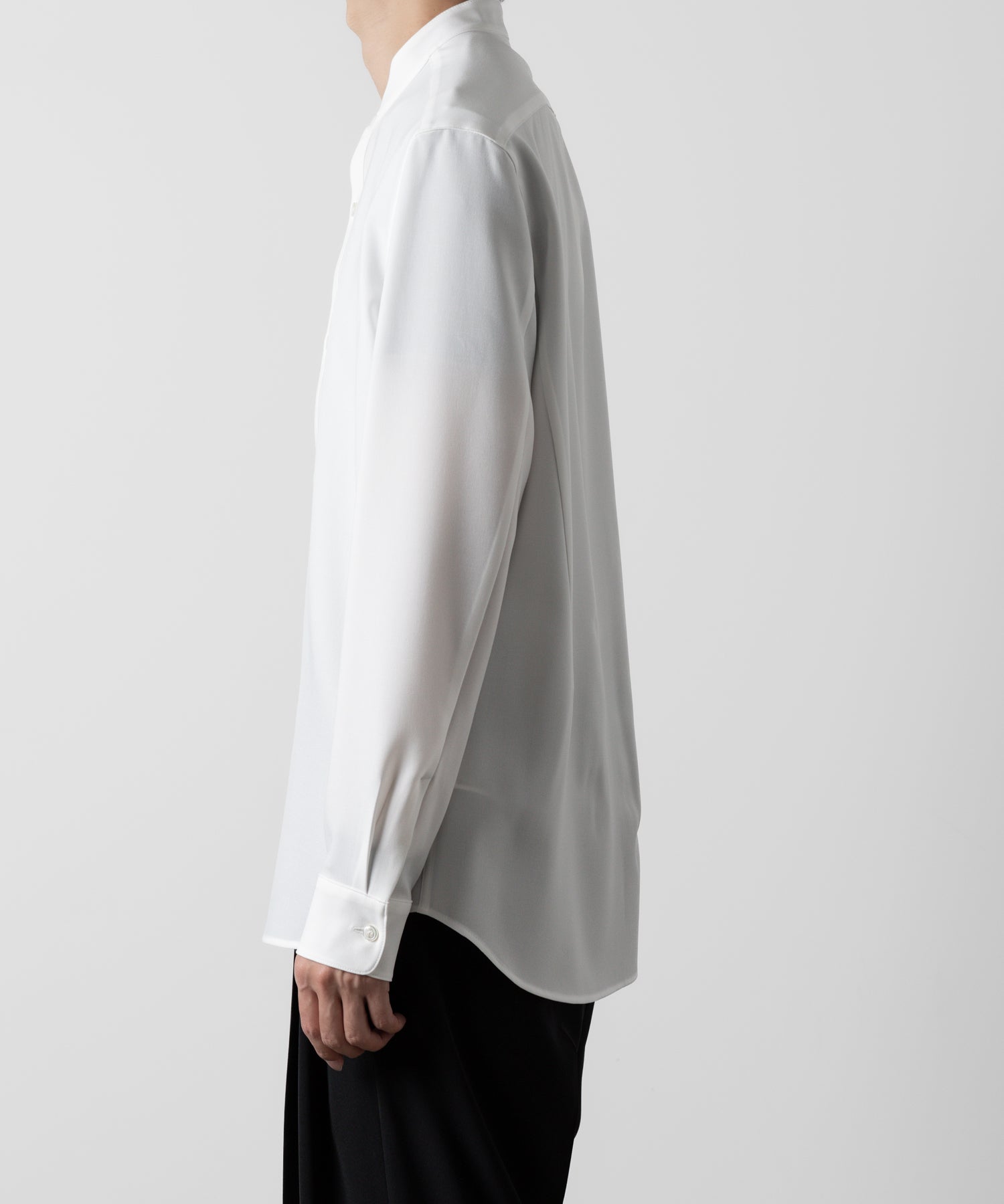 ATTACHMENT アタッチメントのPE STRETCH VIYELLA BAND COLLAR DRESS SHIRT - WHITE 公式通販サイトsession福岡セレクトショップ