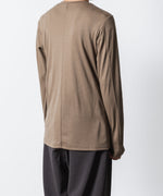 画像をギャラリービューアに読み込む, ATTACHMENT アタッチメントの1/60 WOOL SMOOTH SLIM FIT L/S TEE - CAMELの公式通販サイトsession福岡セレクトショップ

