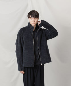ATTACHMENT /アタッチメント】WO/ALPACA BOA ZIP UP BLOUSON - D.GRAY